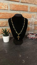 Golden Cross Brick Chain